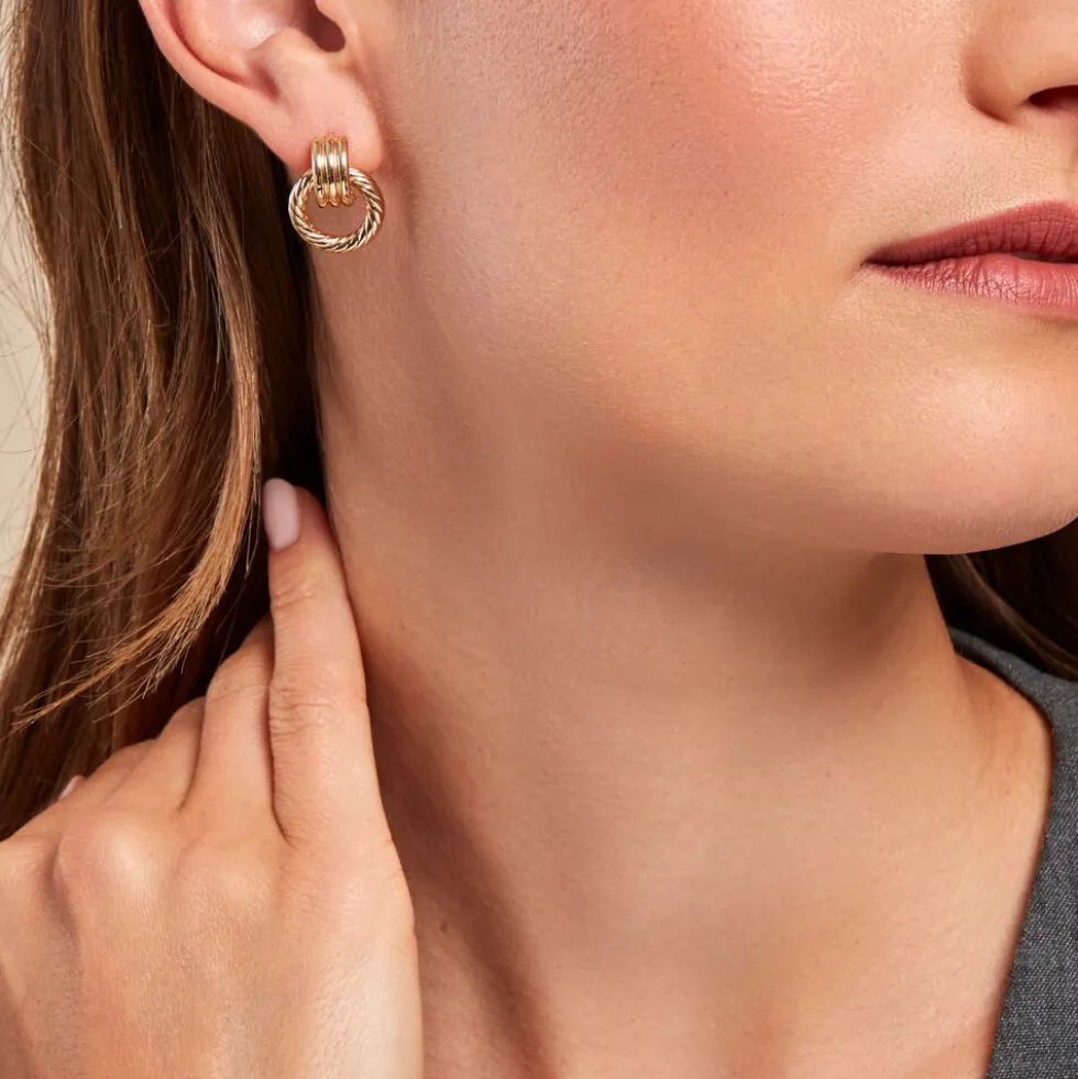 Boucles D'oreilles Puces Zareen Or Jaune