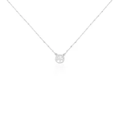 Boucles D'oreilles Puces Zelee Argent Blanc