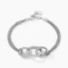 Bracelet Abassia Argent Blanc