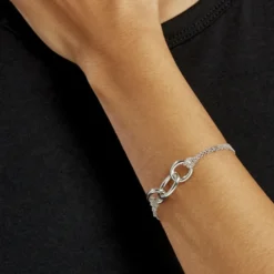 Bracelet Abassia Argent Blanc
