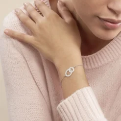 Bracelet Abbygael Argent Blanc