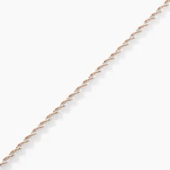 Bracelet Abie Torsade Argent Bicolore
