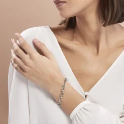 Bracelet Acelia Argent Blanc