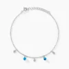 Bracelet Adiva Argent Blanc Turquoise