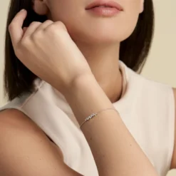 Bracelet Adonia Argent Blanc Oxyde De Zirconium