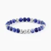 Bracelet Adonis Acier Blanc Pierre De Synthese