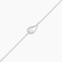 Bracelet Akiko Argent Blanc Perle De Culture Et Oxyde De Zirconium