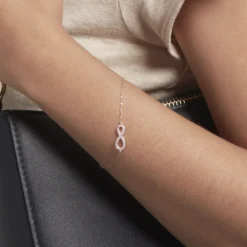 Bracelet Amita Argent Rose Oxyde De Zirconium