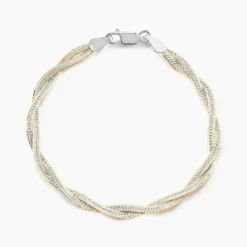 Bracelet Anaiz Argent Bicolore
