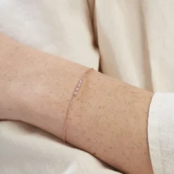 Bracelet Andrew Argent Rose Oxyde De Zirconium Rose