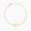 Bracelet Andrieu Or Jaune Perle De Culture