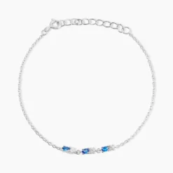 Bracelet Argent Blanc Augusts Oxydes De Zirconium