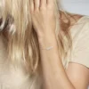 Bracelet Argent Blanc Damiette Oxyde De Zirconium