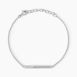 Bracelet Argent Blanc Evodie Oxyde De Zirconium
