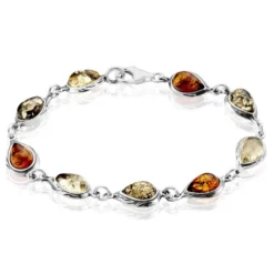 Bracelet Argent Blanc Fallone Ambres