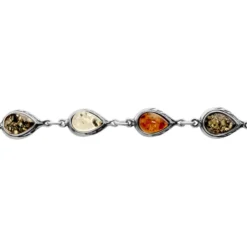 Bracelet Argent Blanc Fallone Ambres