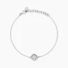 Bracelet Argent Blanc Justina Oxyde De Zirconium