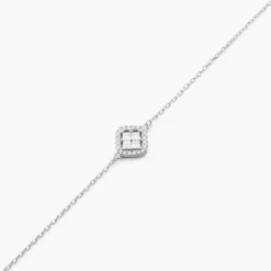 Bracelet Argent Blanc Justina Oxyde De Zirconium