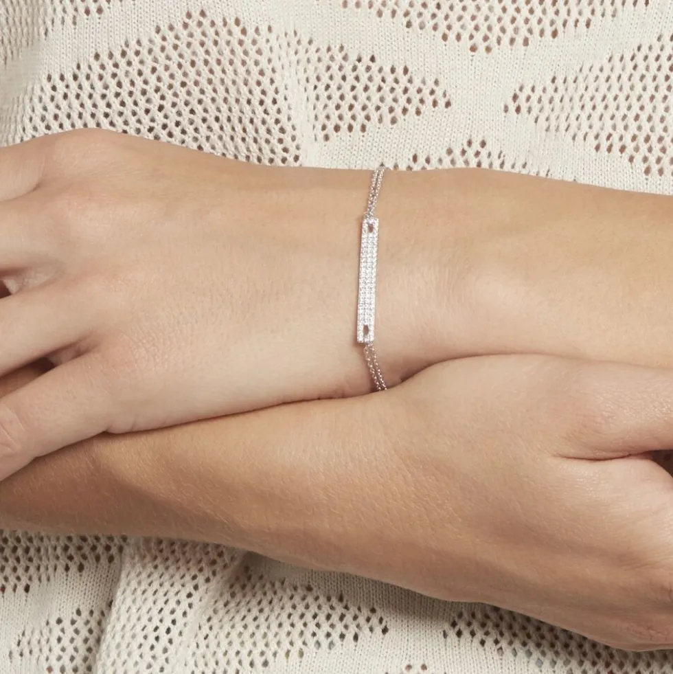 Bracelet Argent Blanc Keylia Oxyde De Zirconium