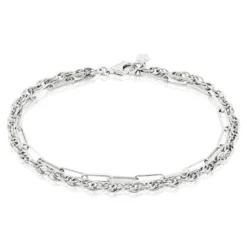 Bracelet Argent Blanc Livio