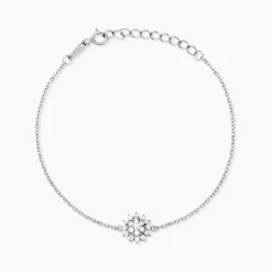Bracelet Argent Blanc Maximille Oxydes De Zirconium