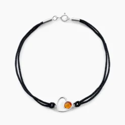 Bracelet Argent Blanc Mialy Ambre