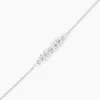 Bracelet Argent Blanc Precieux Flocon Oxyde De Zirconium