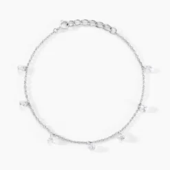Bracelet Argent Collie Argent Blanc Oxyde