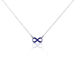 Bracelet Argent Lamier Email Bleu