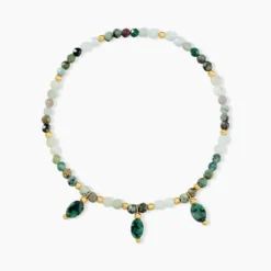 Bracelet Athena Acier Jaune Cordiérite Labradorite