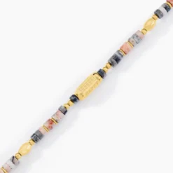 Bracelet Athena Acier Jaune Pierre De Synthese