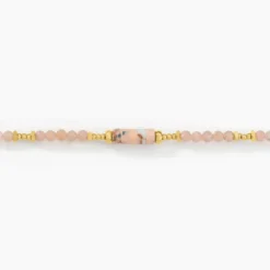 Bracelet Athena Acier Jaune Pierre De Synthese Turquoise
