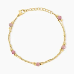 Bracelet Athena Acier Jaune Rhodochrosite