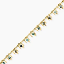 Bracelet Athena Acier Jaune Turquoise
