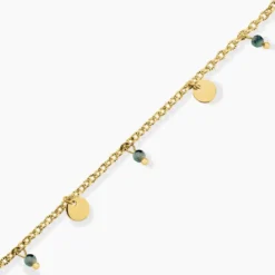 Bracelet Athena Acier Jaune Turquoise