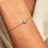 Bracelet Aurel Argent Blanc Turquoise Oxyde De Zirconium