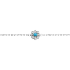 Bracelet Aurel Argent Blanc Turquoise Oxyde De Zirconium