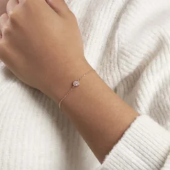 Bracelet Auxana Argent Rose Oxyde De Zirconium