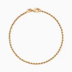 Bracelet Azelys Maille Corde Plaqué Or Jaune