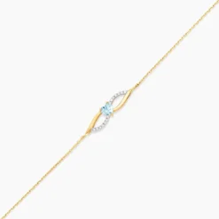 Bracelet Azubah Or Jaune Topaze Oxyde De Zirconium