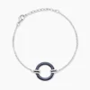 Bracelet Bertillianne Argent Blanc Céramique Et Oxyde De Zirconium