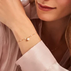 Bracelet Bindy Or Jaune Perle De Culture