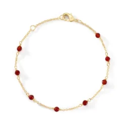 Bracelet Calliope Plaqué Or Doré Agate