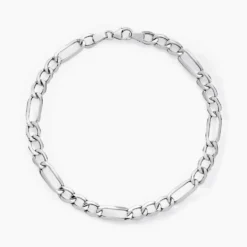 Bracelet Cameo Alternee 1/3 Or Blanc