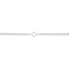 Bracelet Capucin Or Blanc Maille Marine Plate