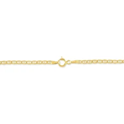 Bracelet Capucin Or Jaune Maille Marine Plate