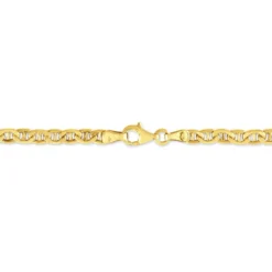 Bracelet Capucin Or Jaune Maille Marine Plate