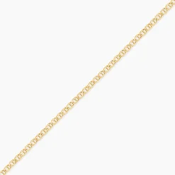 Bracelet Capucin Or Jaune Maille Marine Plate