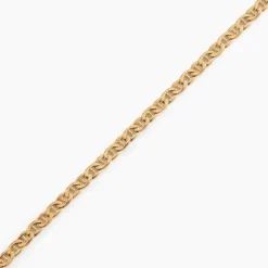 Bracelet Capucin Or Jaune Maille Marine Plate