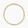 Bracelet Carlo Or Bicolore Maille Marine Ronde